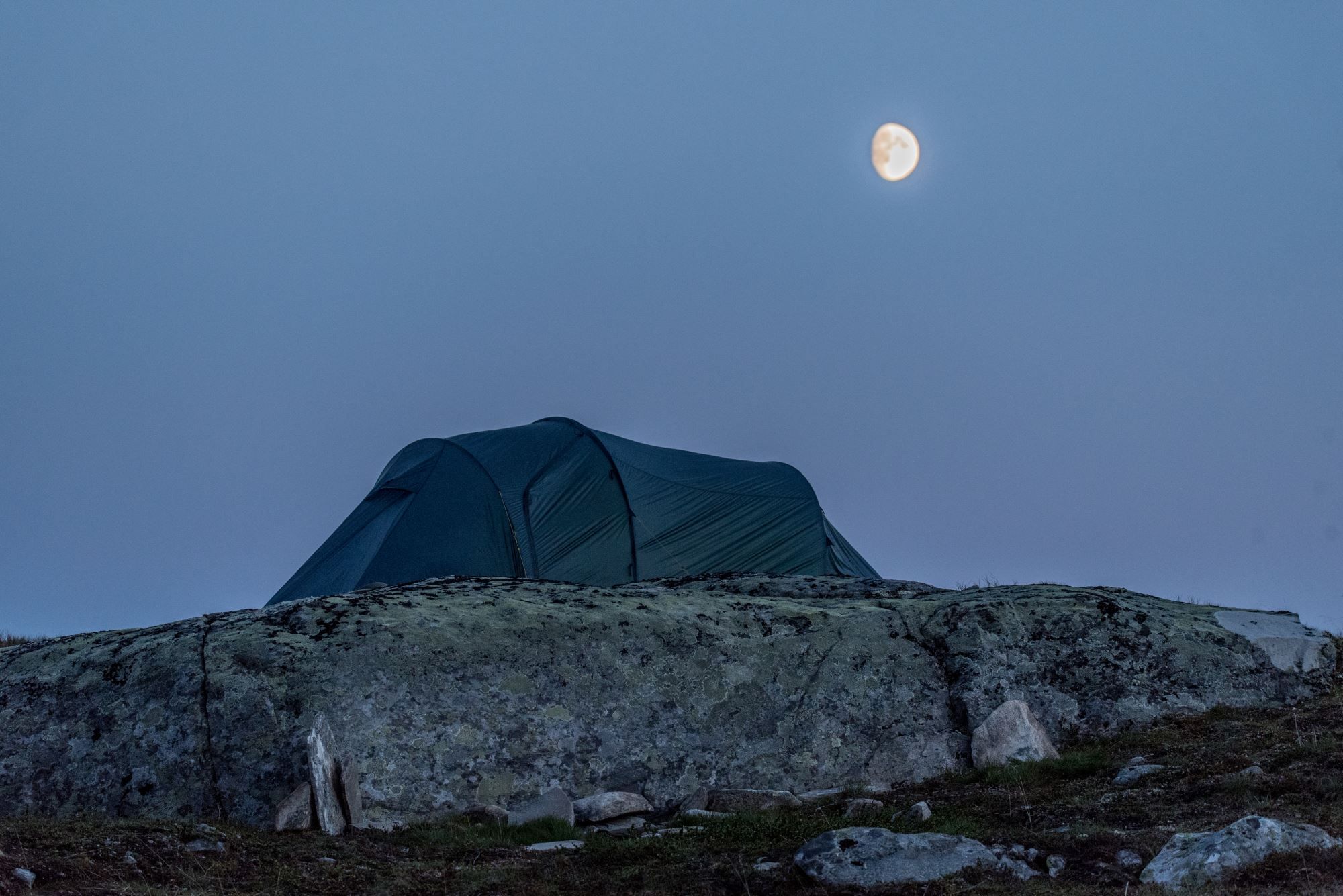 Sleeping under the moon