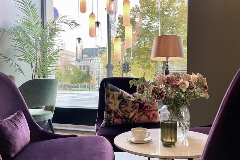 Detail photo of the view from the reception area.