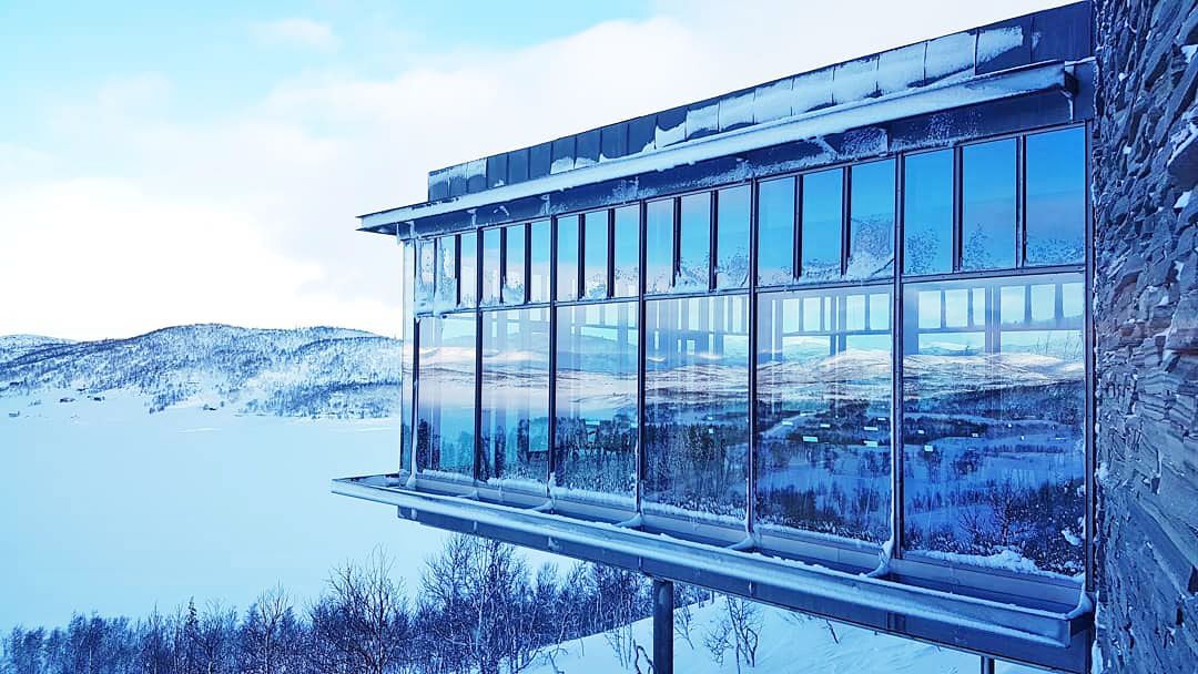 Hardangervidda National Park Center in winter