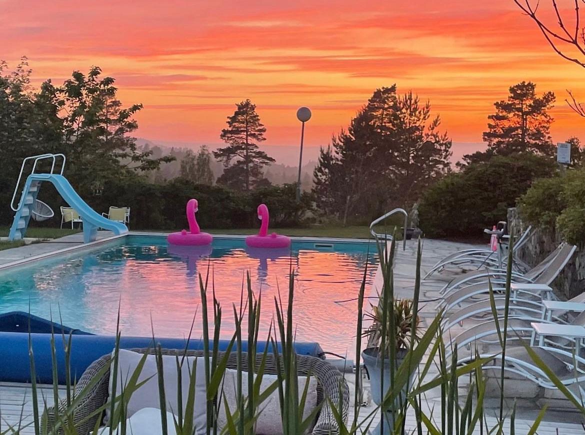 Bassenget i solnedgang