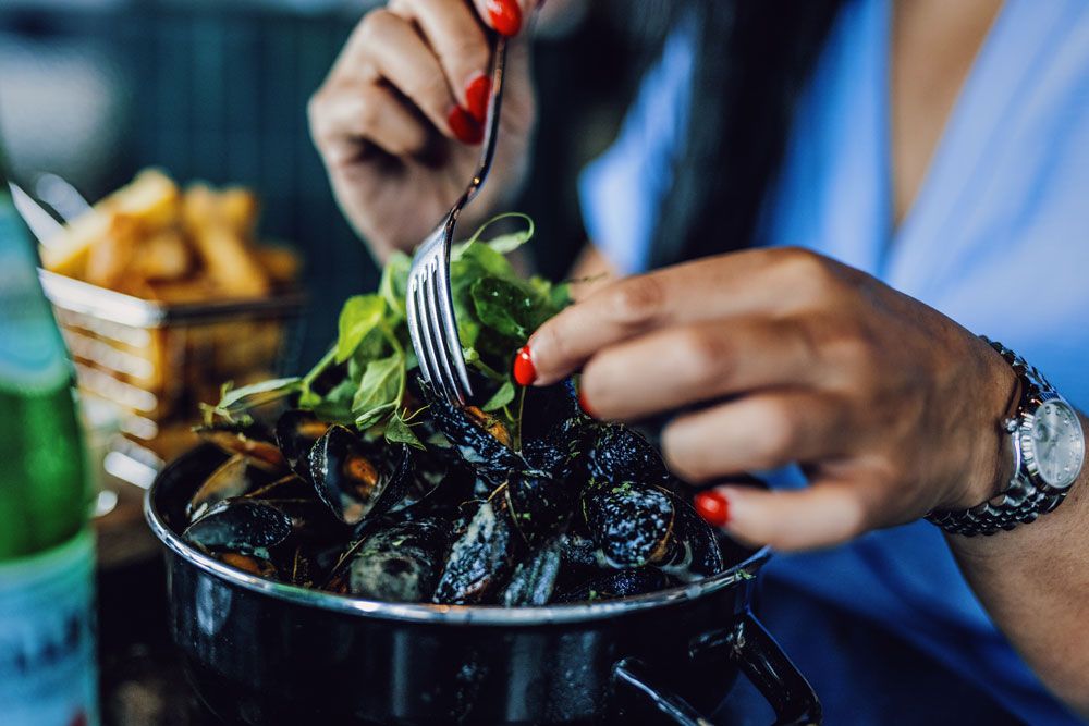 shellfish served at Social bar & bistro in Langesund