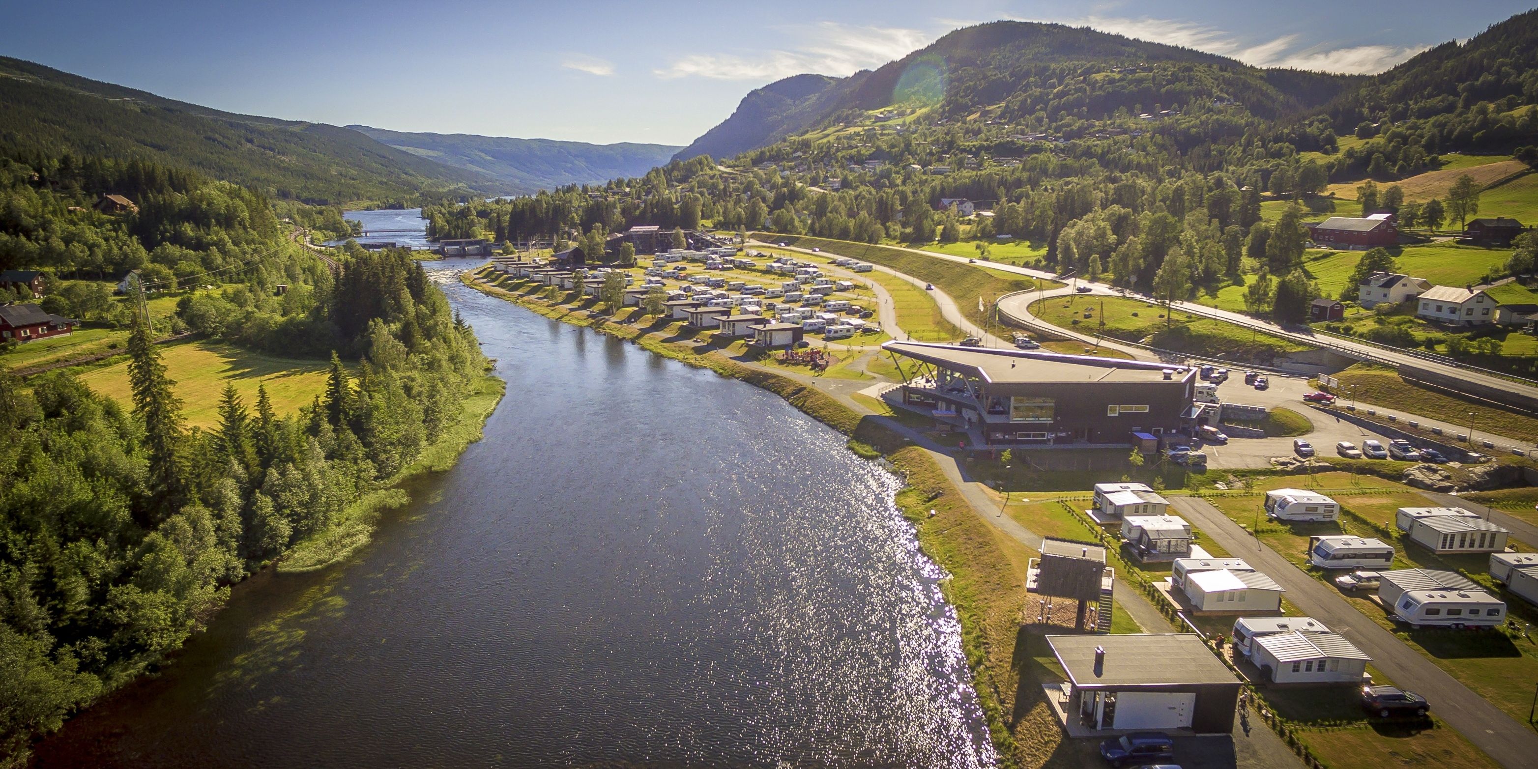 Topcamp Hallingdal, oversiktsbilde sommer