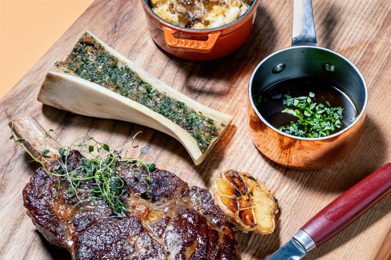 Steak with sides