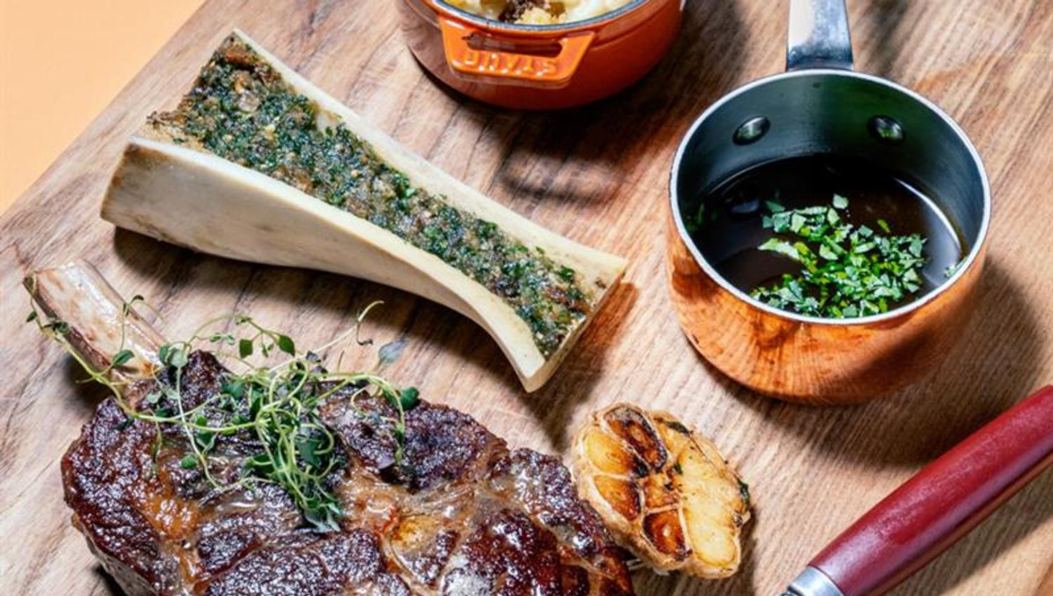 Steak with sides