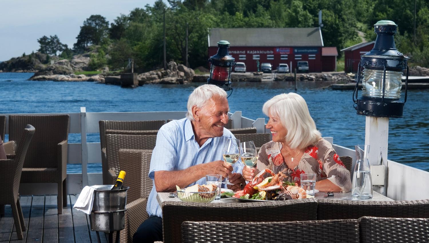 Uteservering på Sjøhuset Restaurant