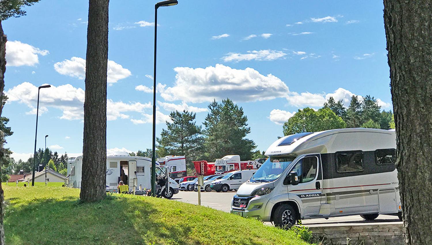 Motorhome parking in Skien leisure park