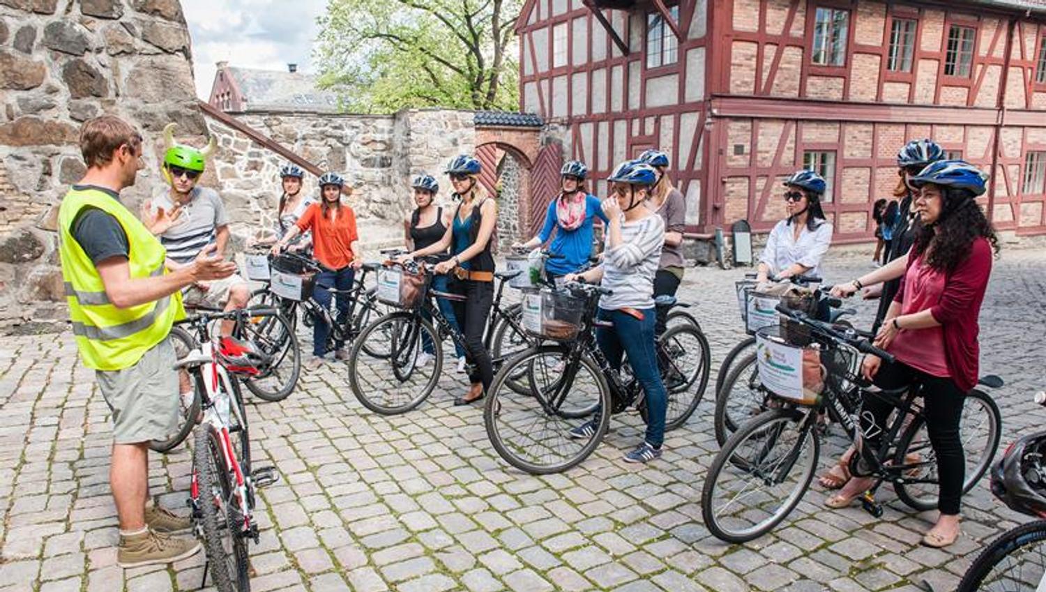 Guided tour by bike at Akershus Fortress.