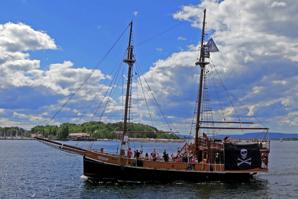 Pirate ship on the fjord.