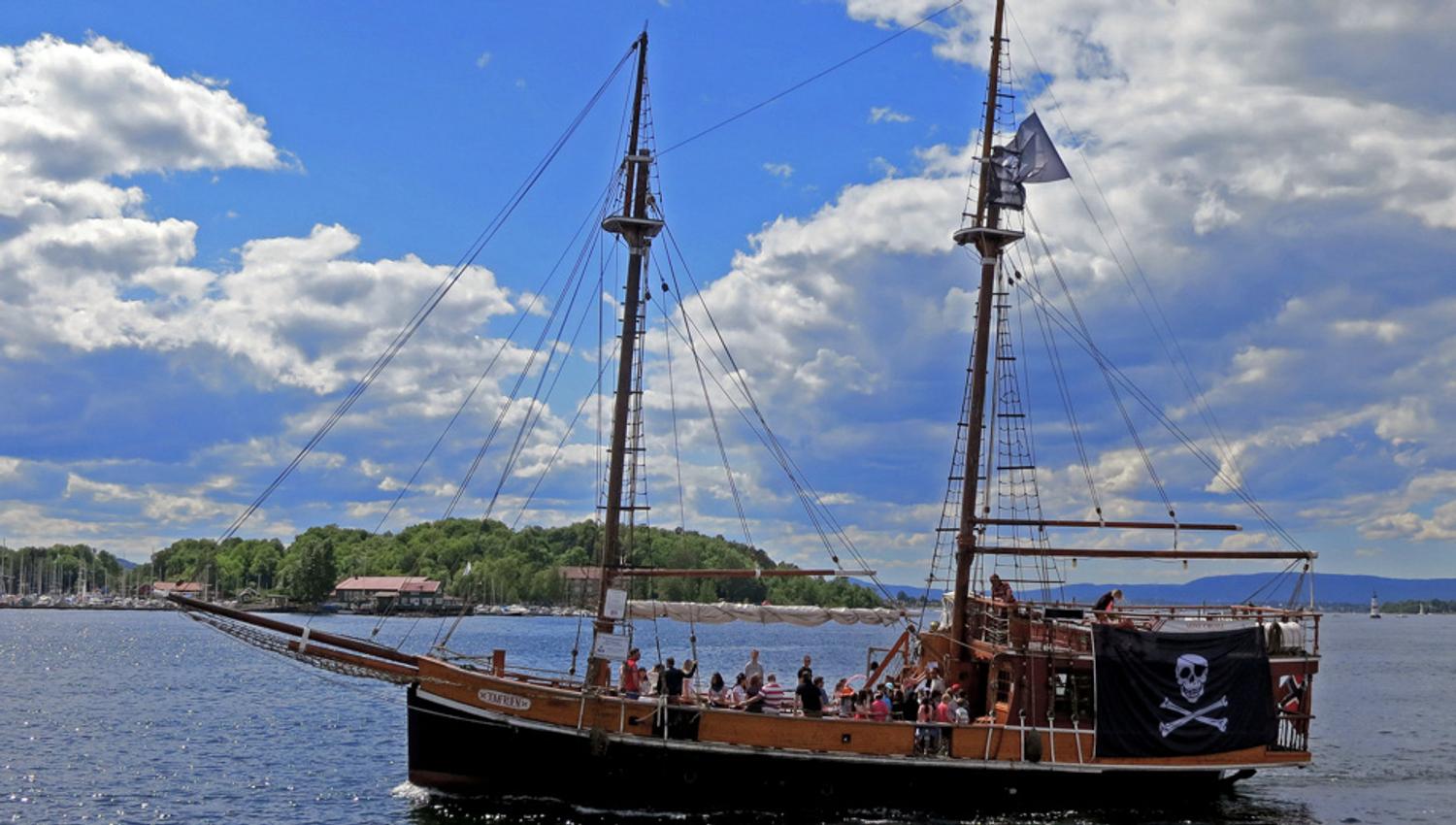 Pirate ship on the fjord.