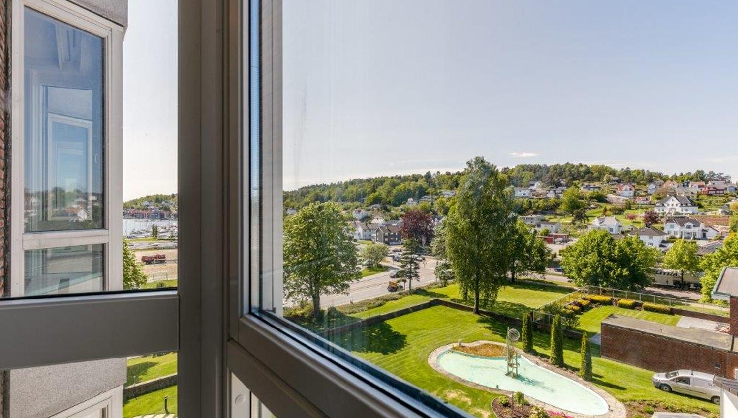 View of the park from the hotel