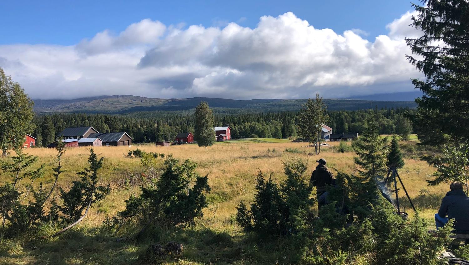 Utsikt fra trappa på Gammelstua
