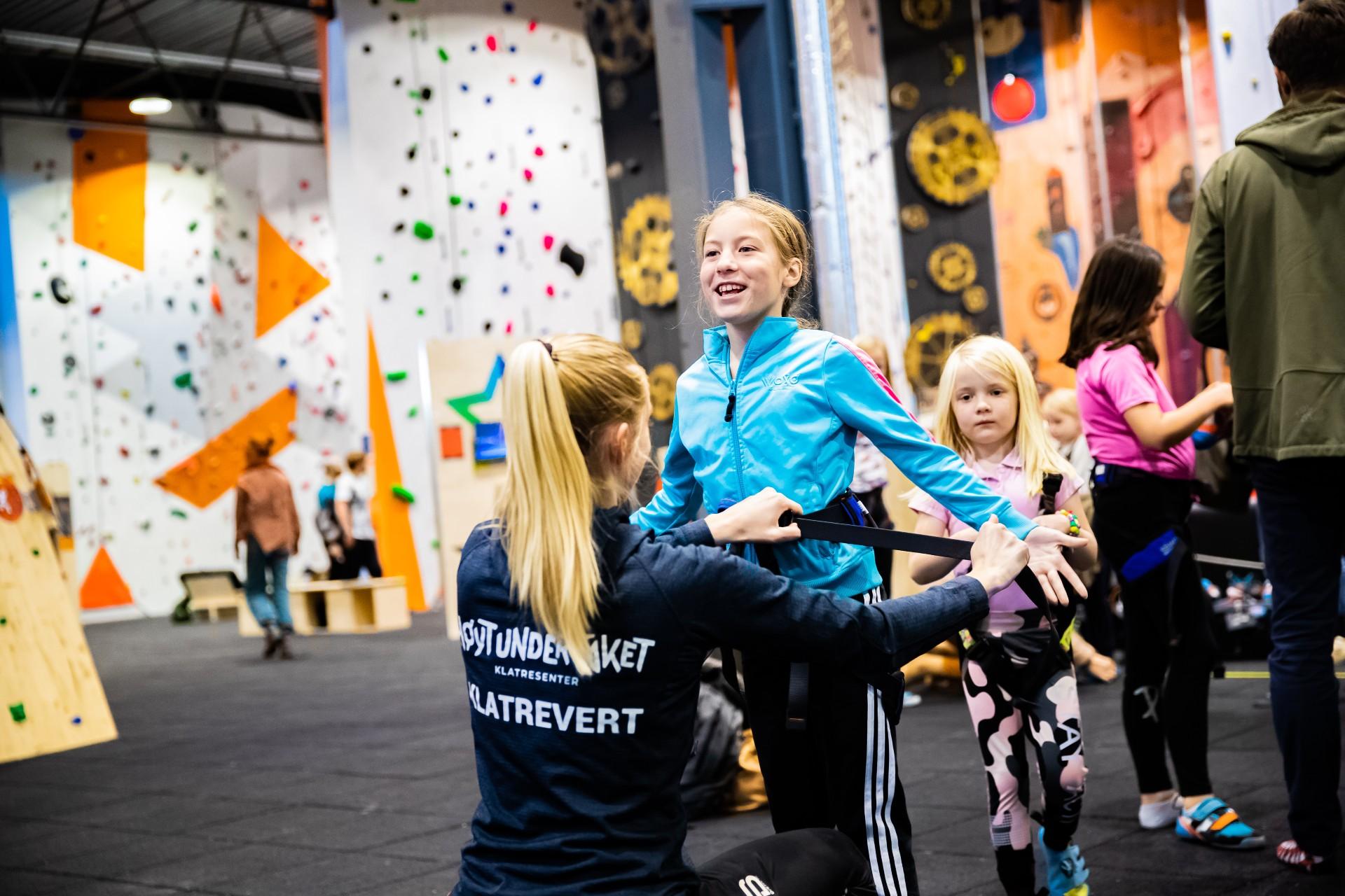 Instructor and child