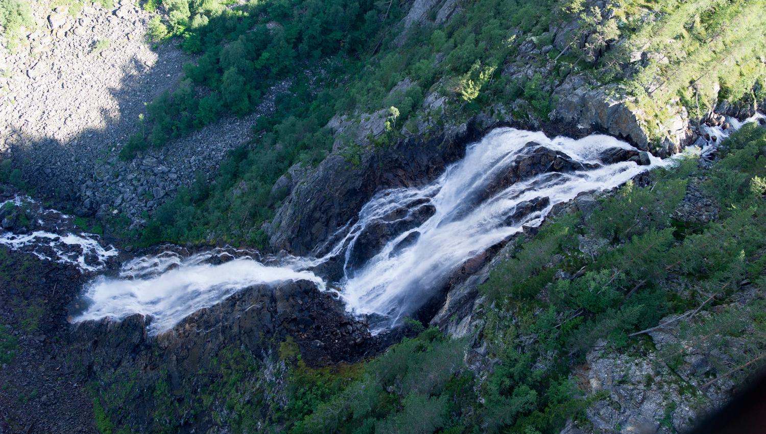 Flyfoto av Gloppefossen
