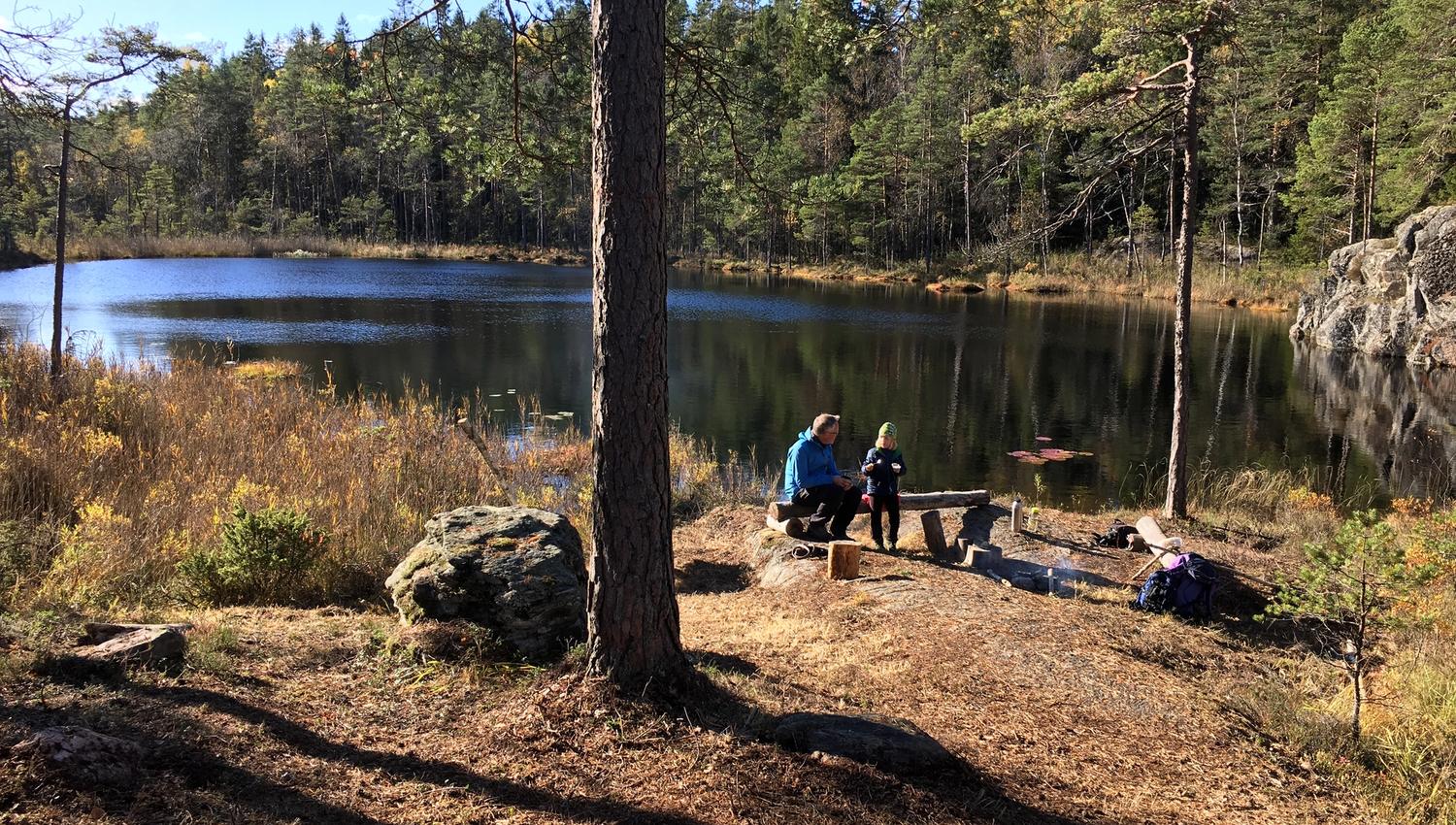 En rast ved ett vann