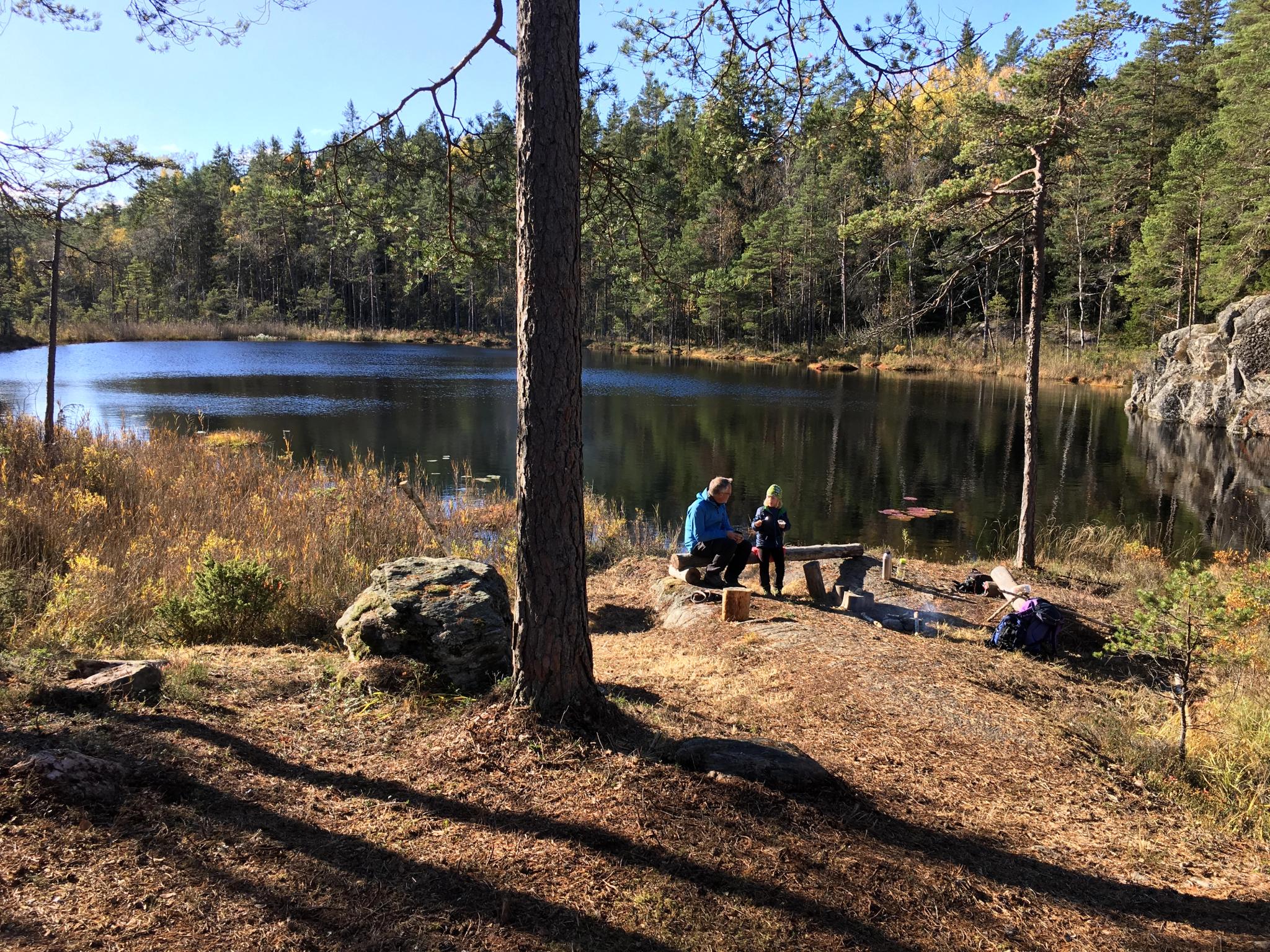 En rast ved ett vann