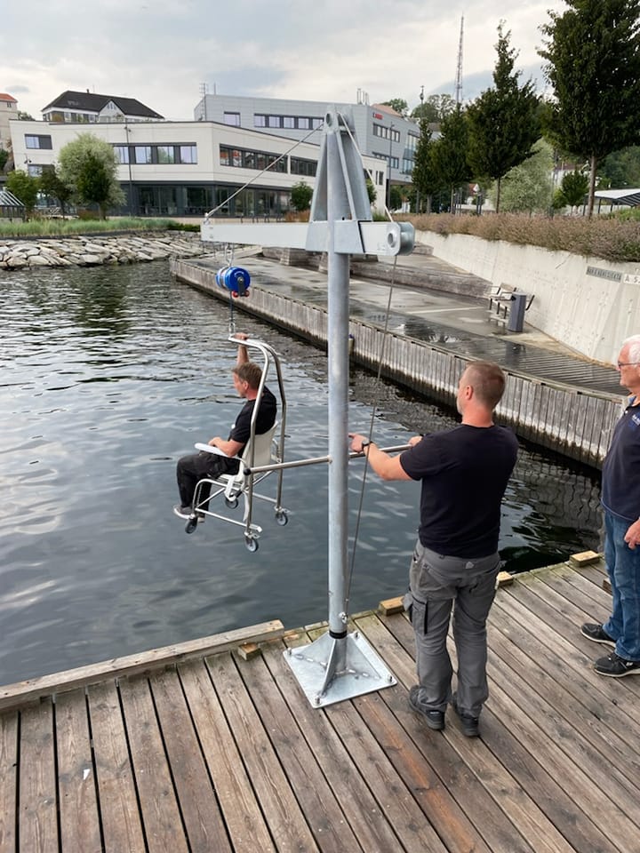 HC-heis /badestol i Barbu Park Arendal