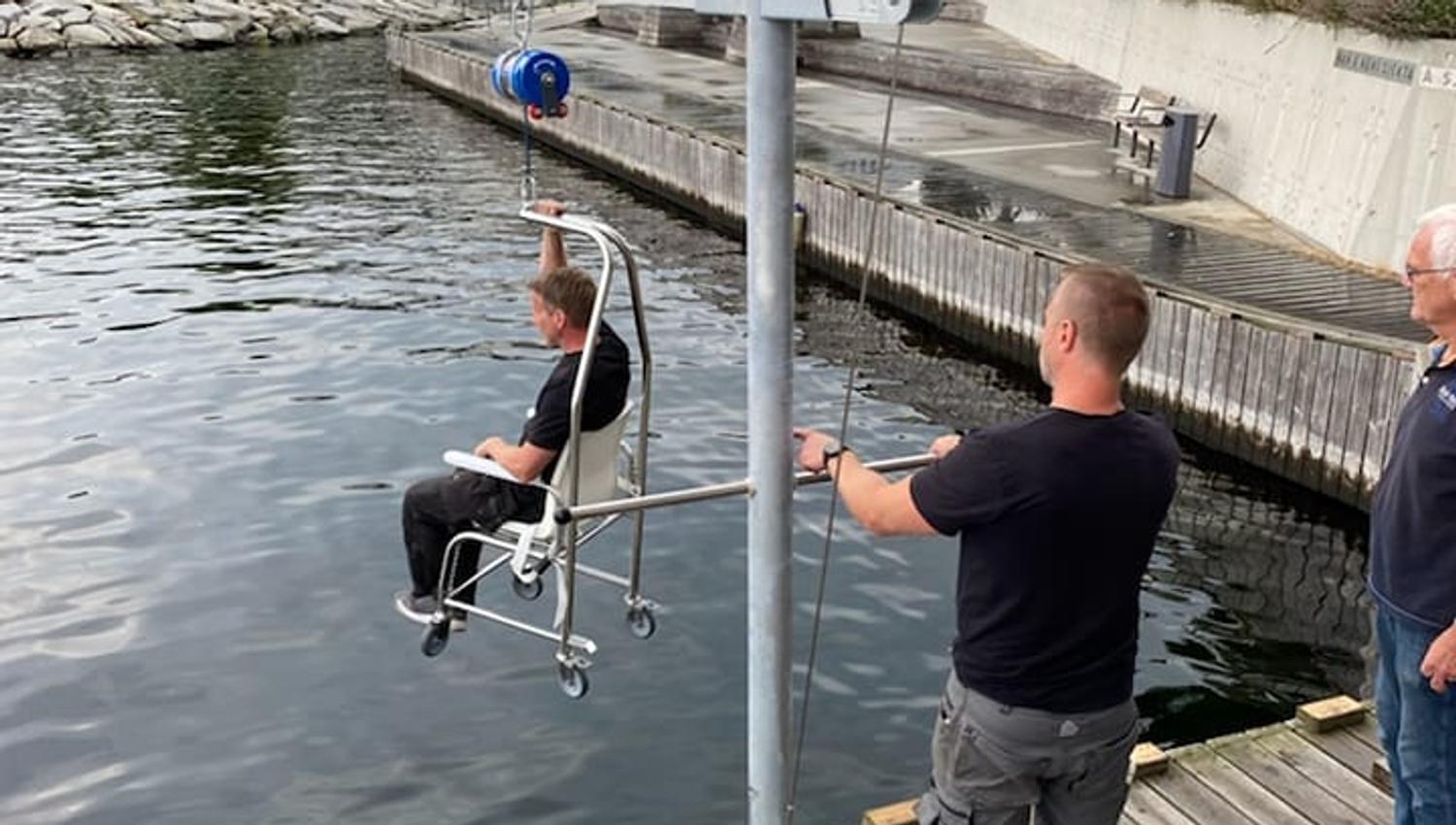 HC-heis /badestol i Barbu Park Arendal