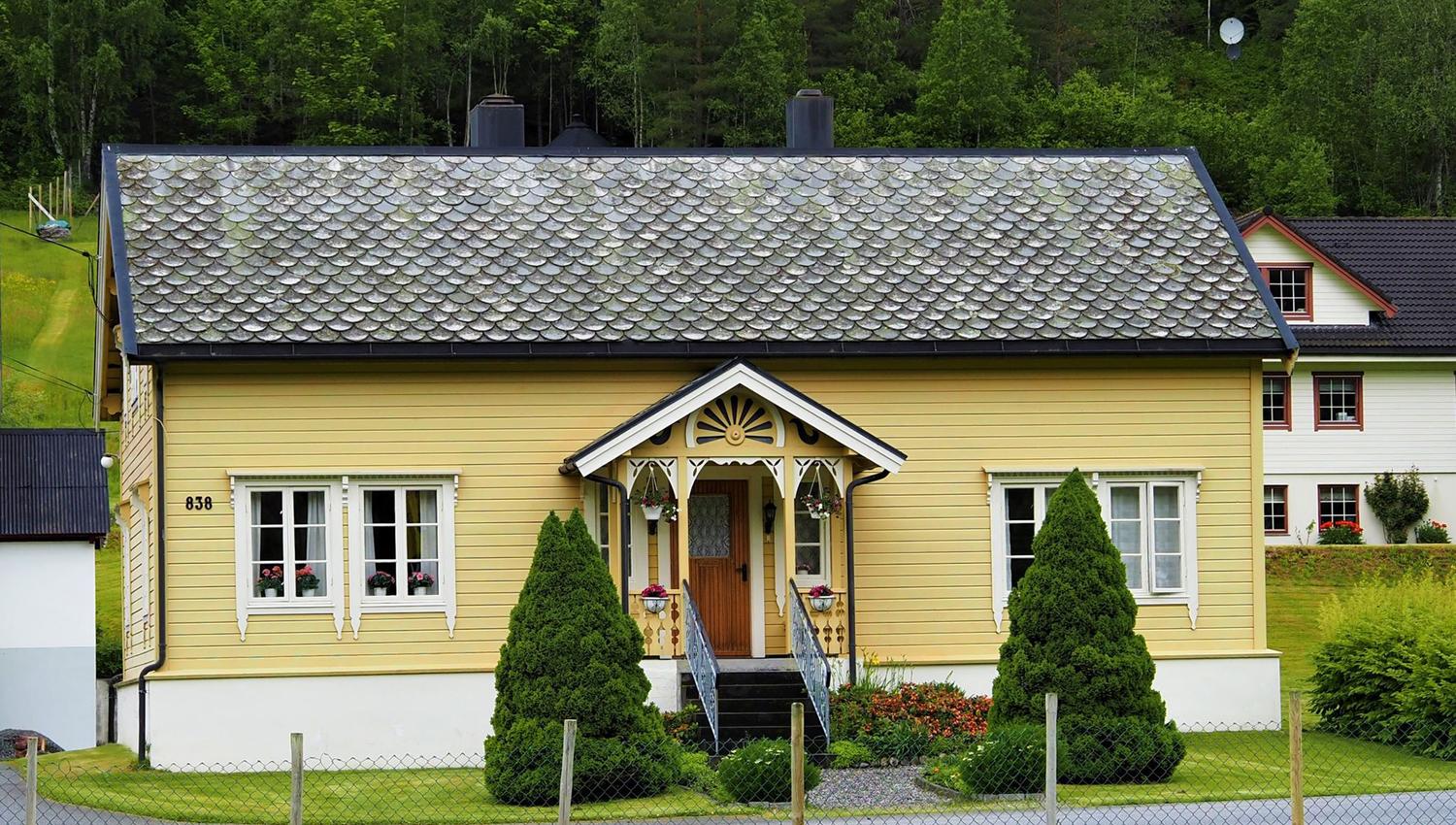 Hovedhuset på Gjerde Camping i Valldal.