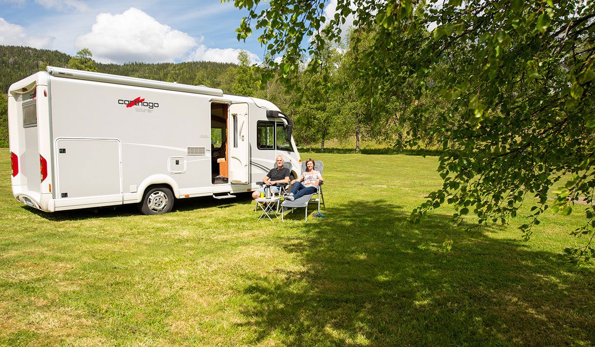 bobil på Morgedal Camping