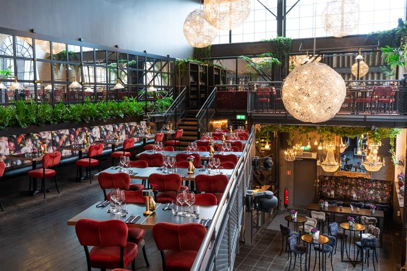 Restaurant interior.
