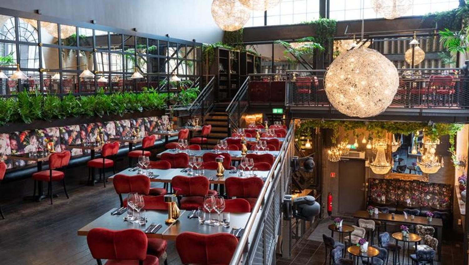 Restaurant interior.