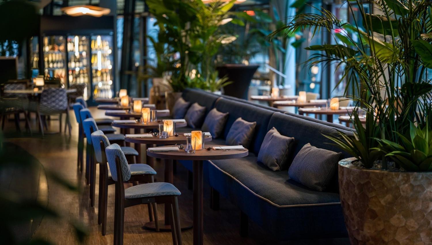 The Social Bar & Bistro lunt og koselig inne