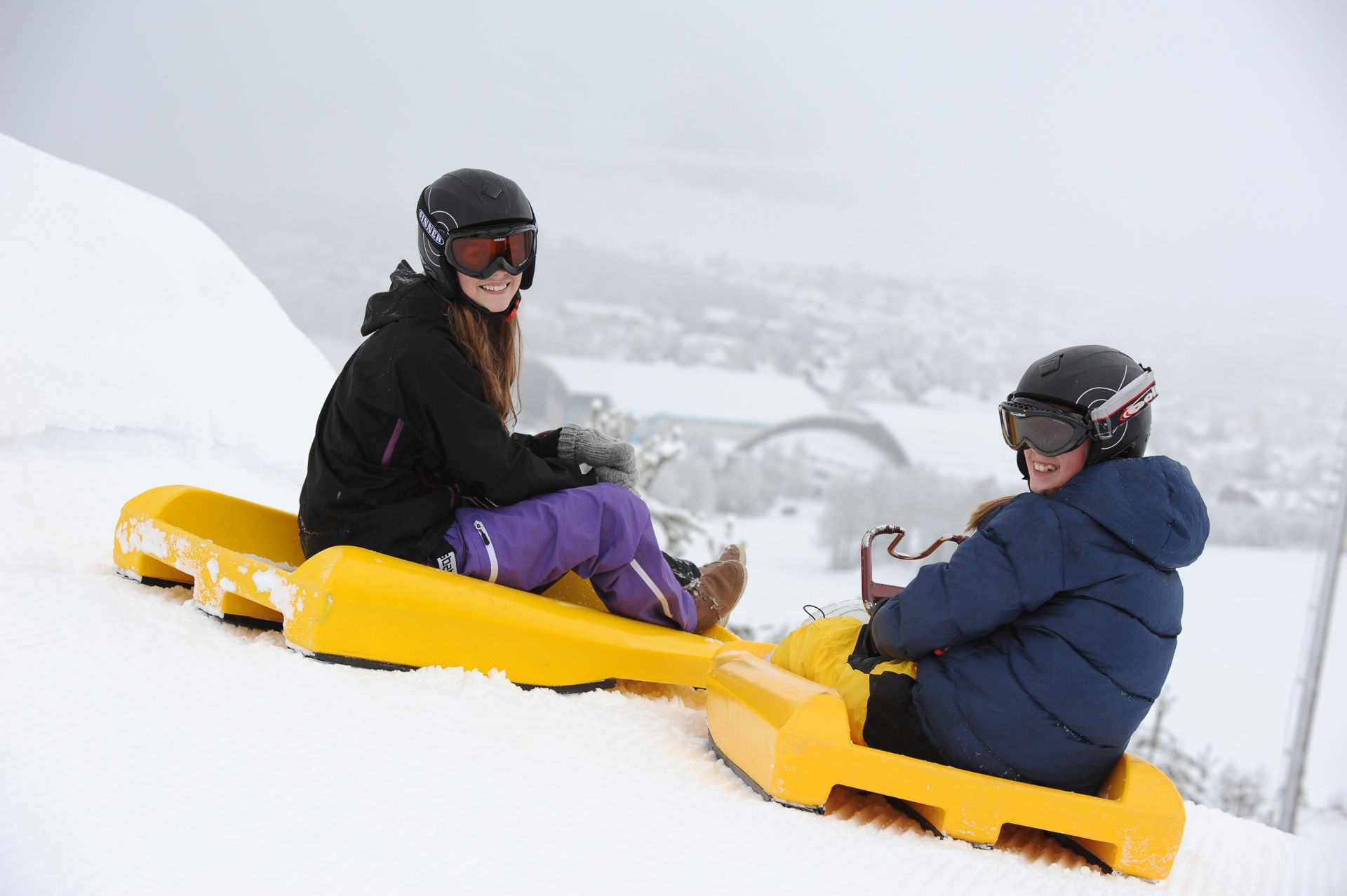 Kjelkekjøring i Kanthaugen Lillehammer