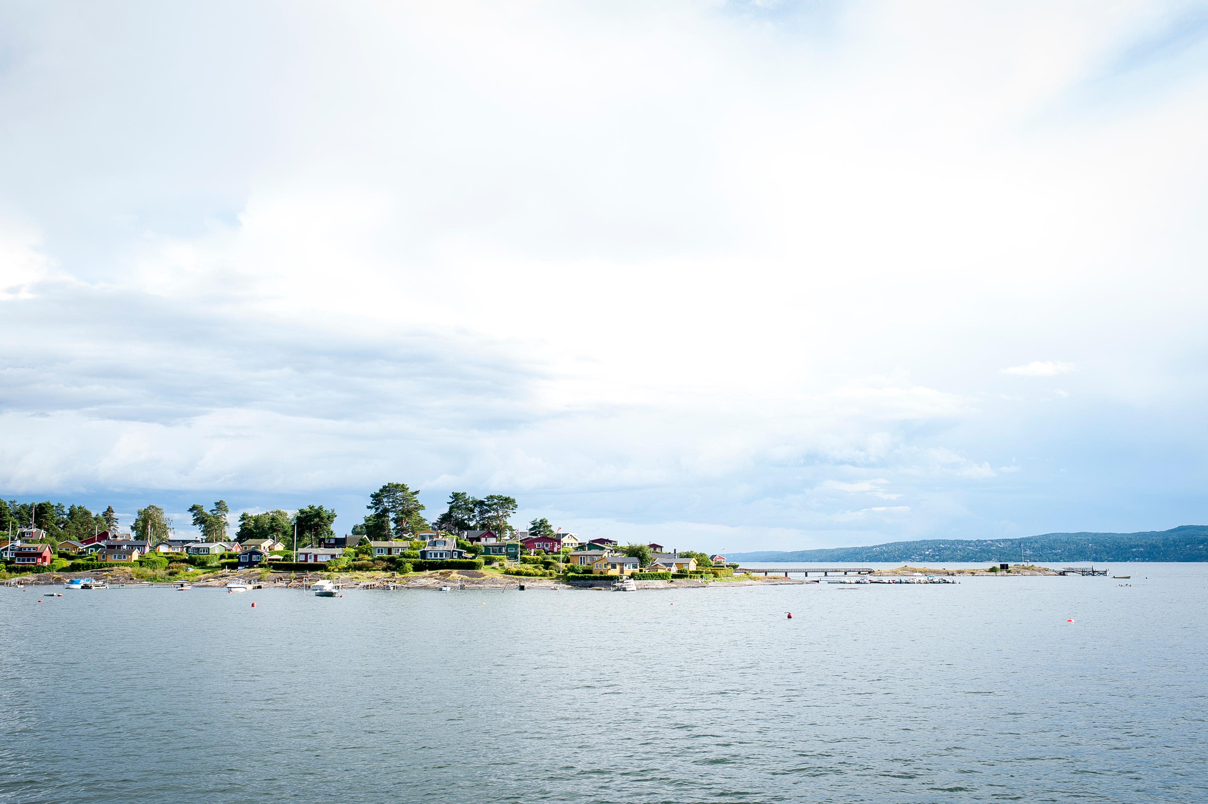 Lindøya seen from the fjord.