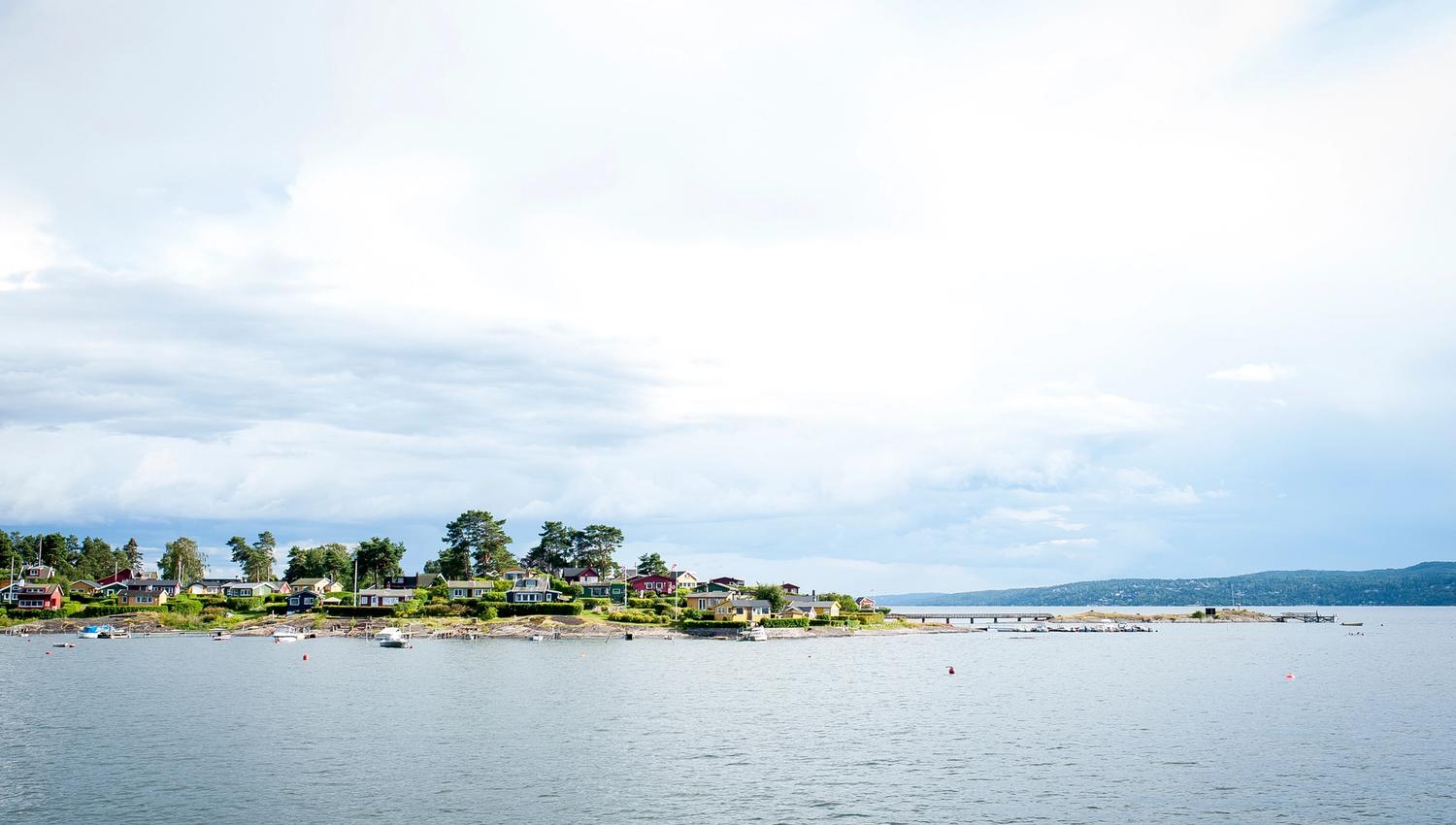 Lindøya seen from the fjord.