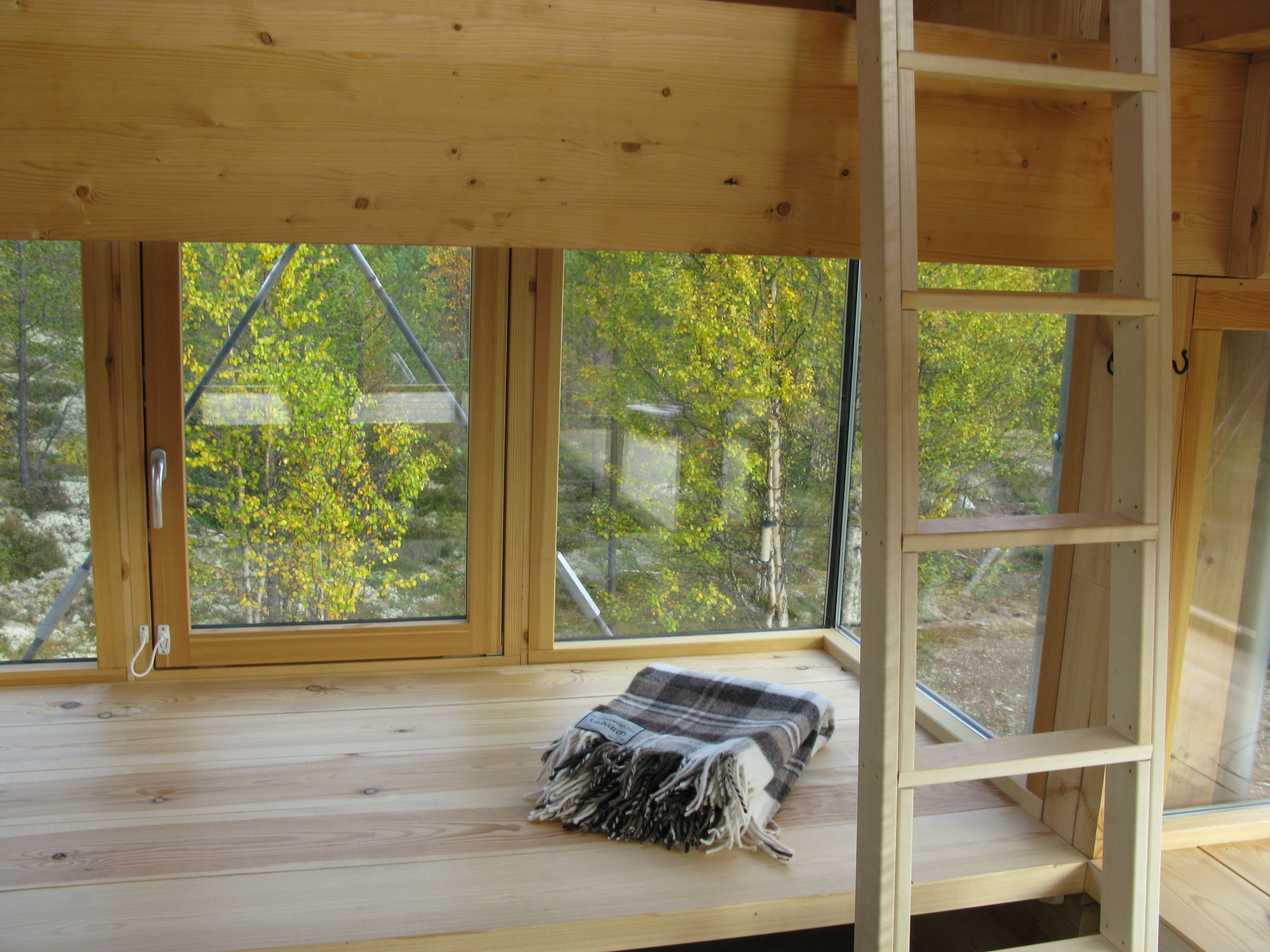 Bed in the moose tower in Espedalen