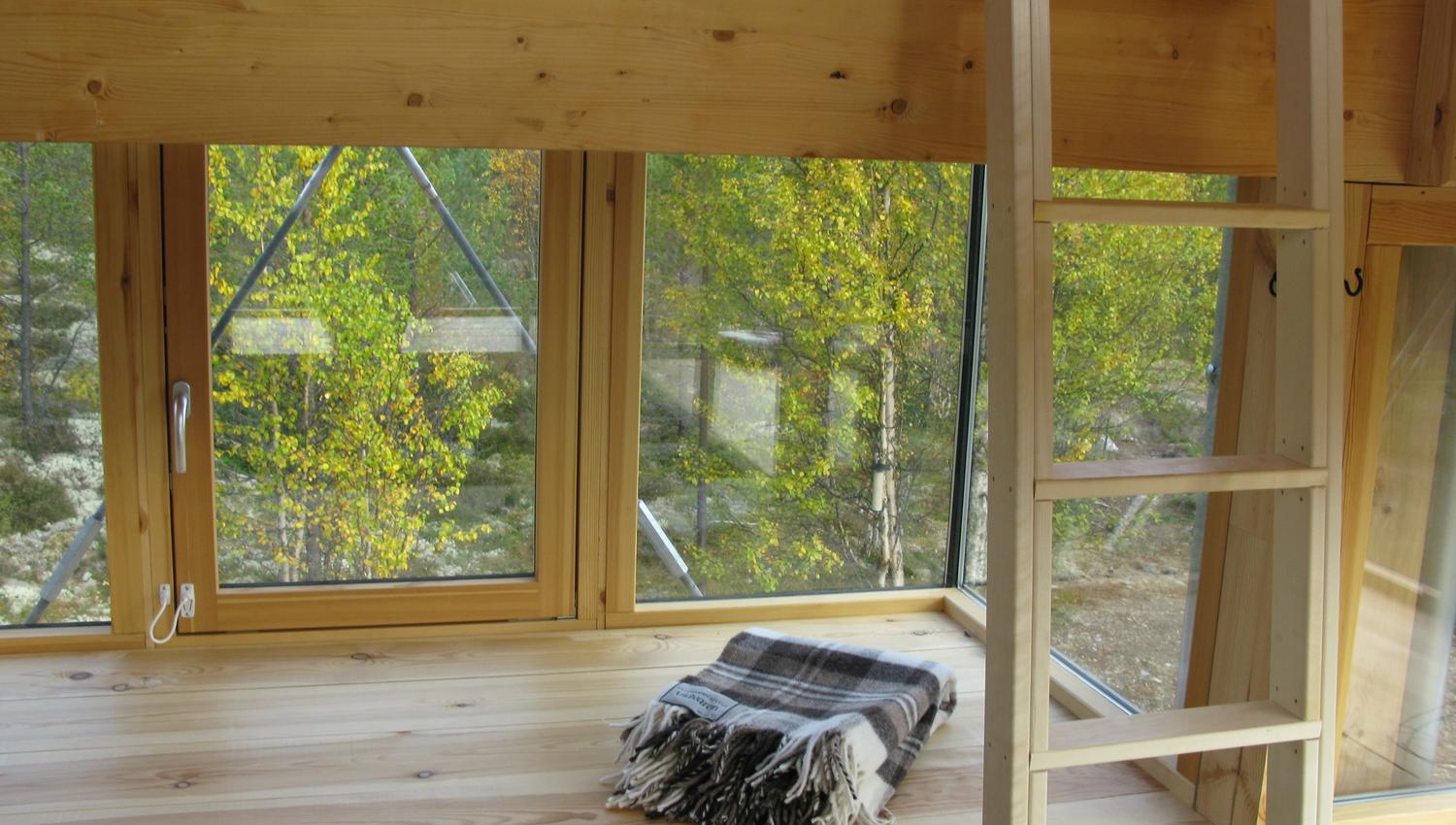 Bed in the moose tower in Espedalen