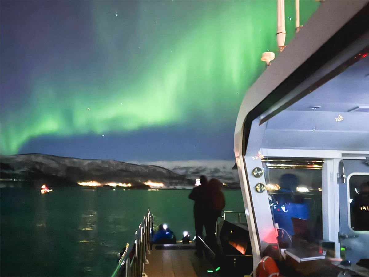 A great Northern Lights show from the catamaran