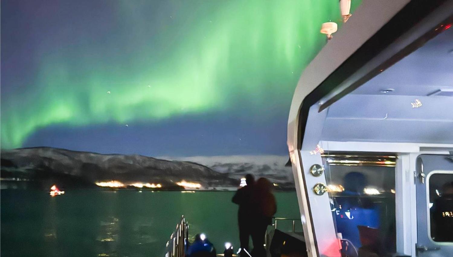 A great Northern Lights show from the catamaran