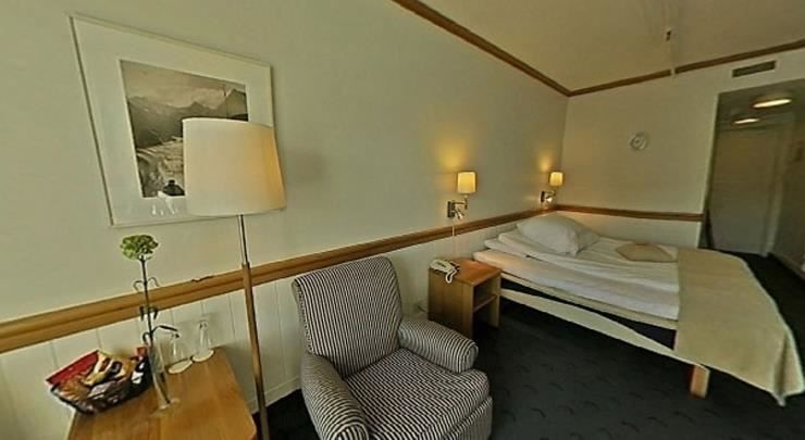 Bed and chair in the room