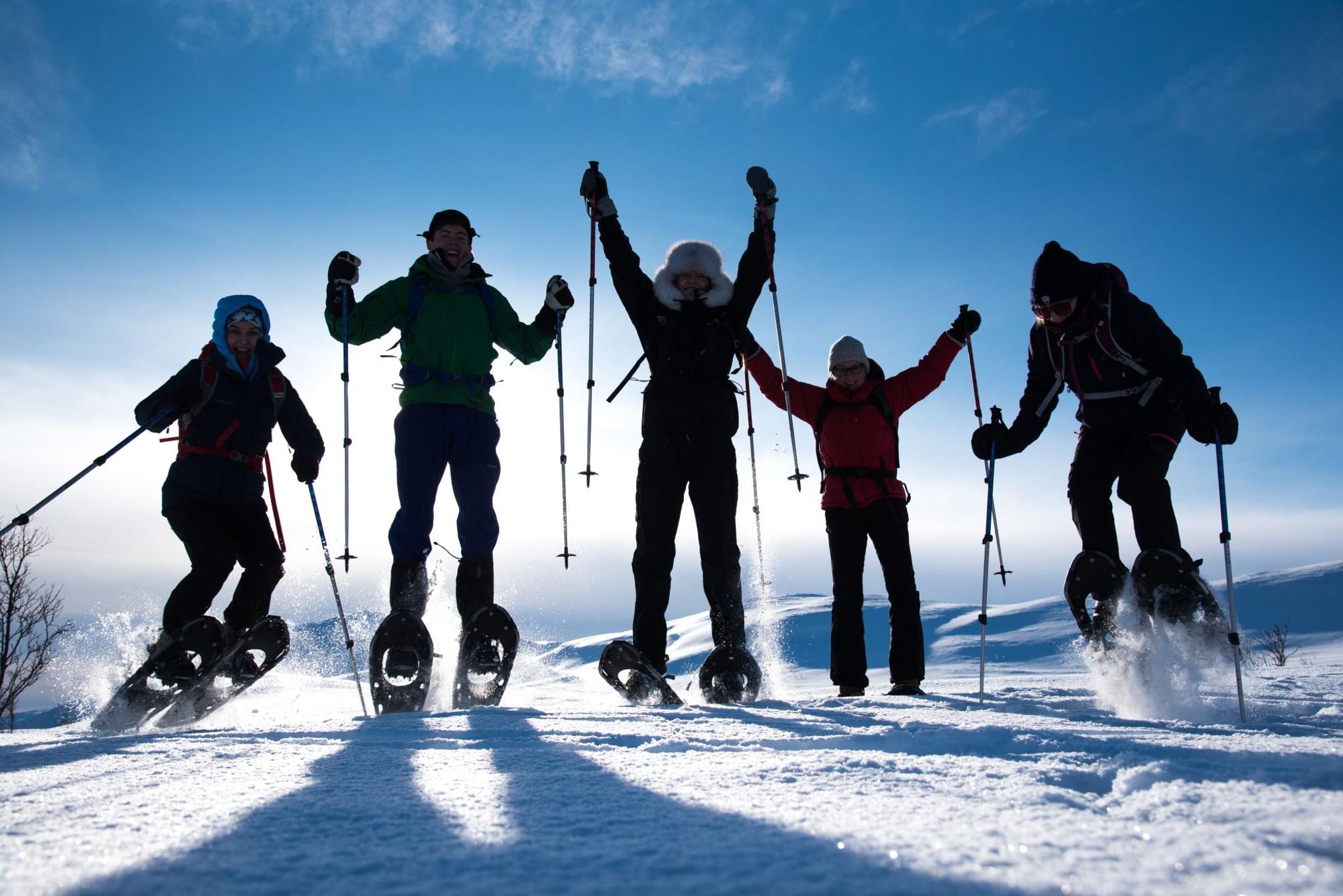 Snow shoes and poles 1 day