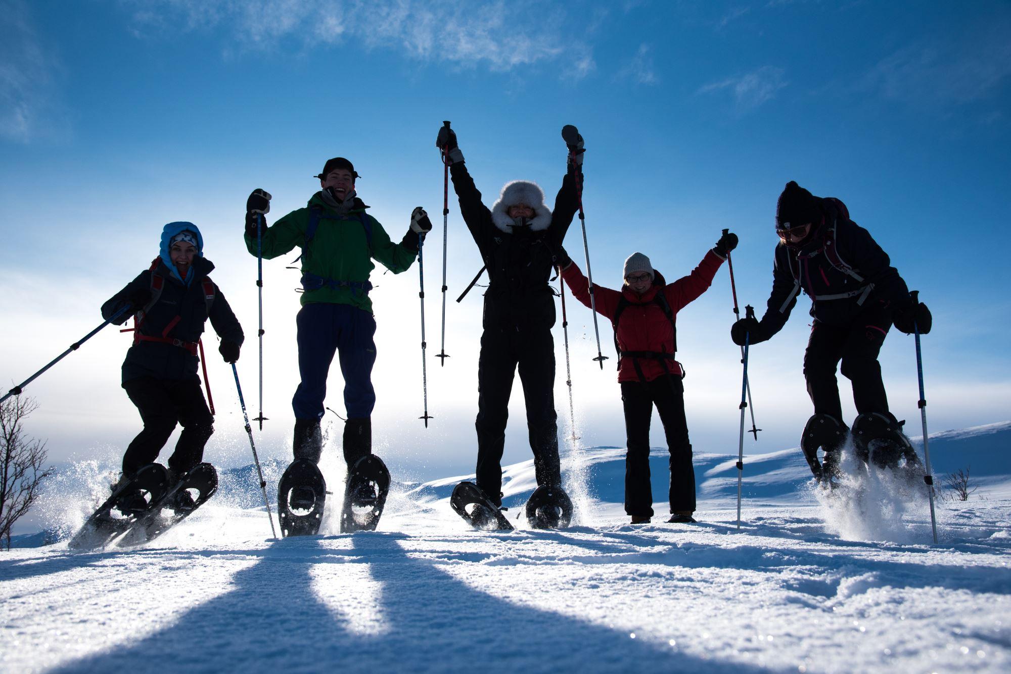 Snow shoes and poles 1 day