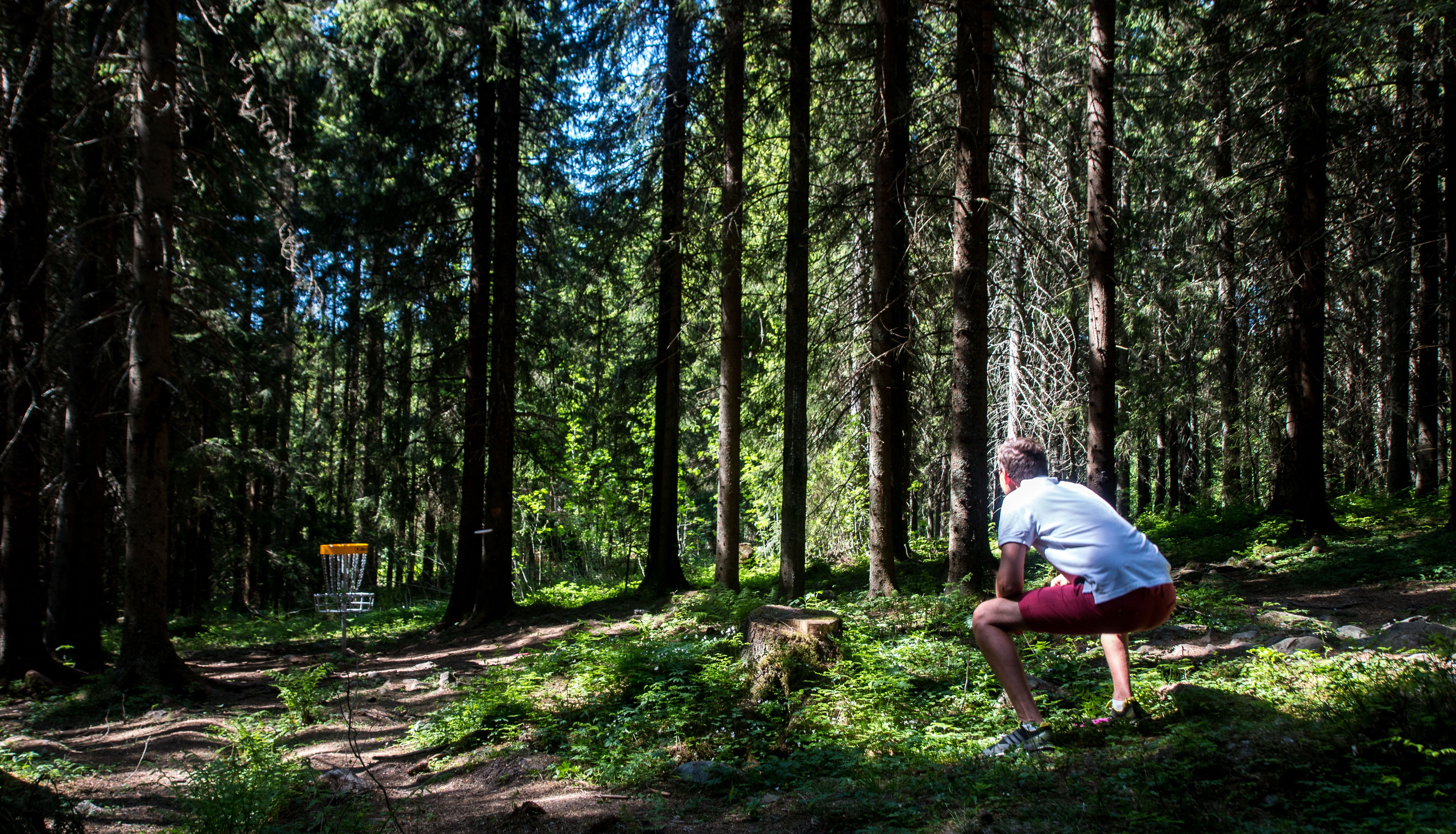 Frisbeegolf i Gjøvik - planlegging før kastet