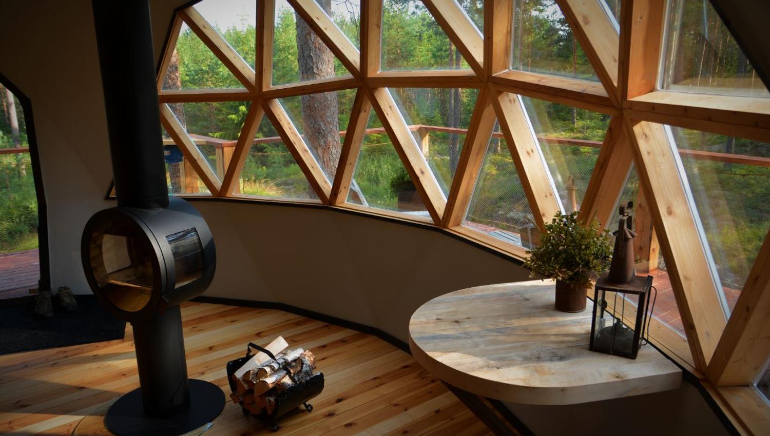 Wood stove and interior