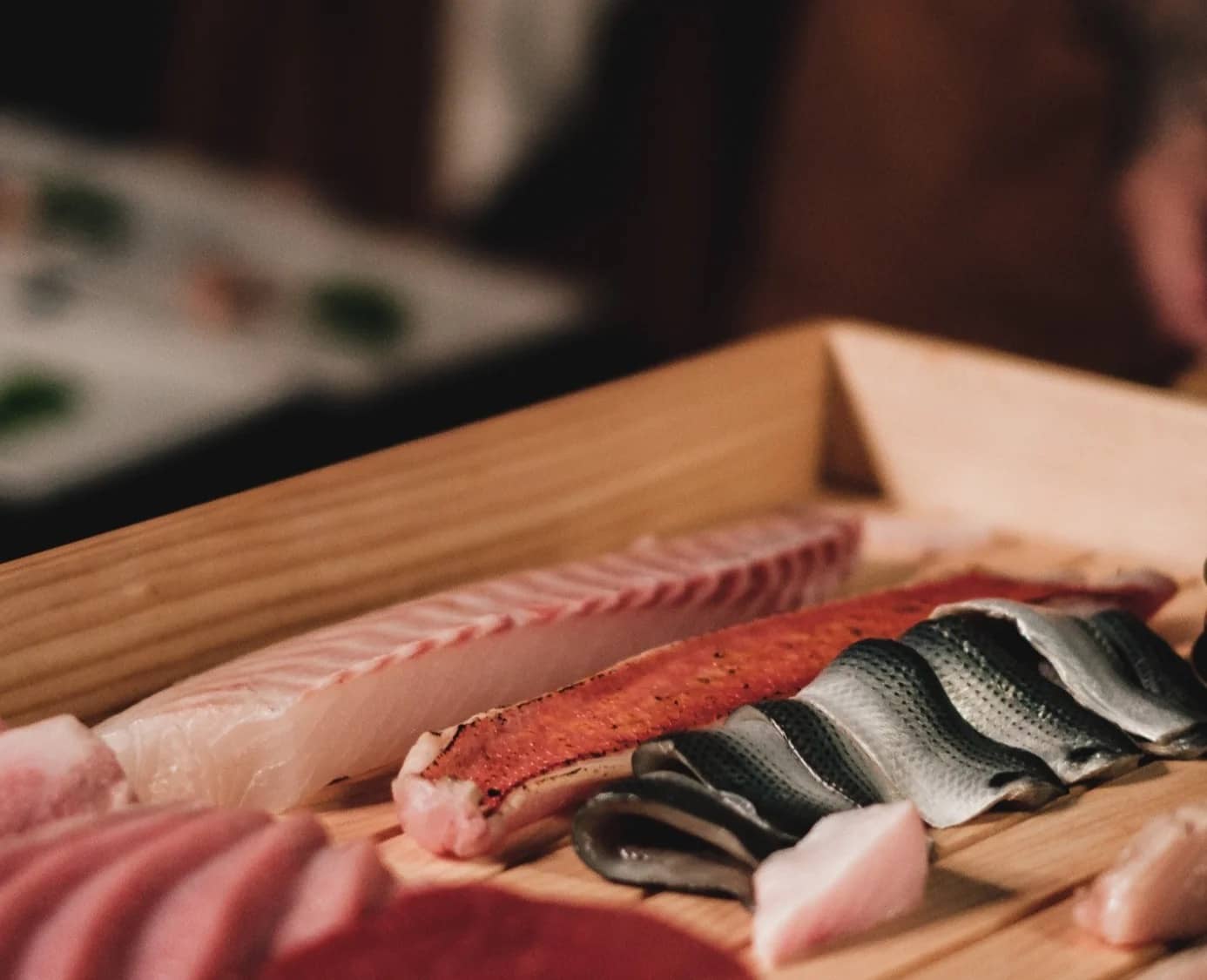 En autentisk thai matrett, sushi