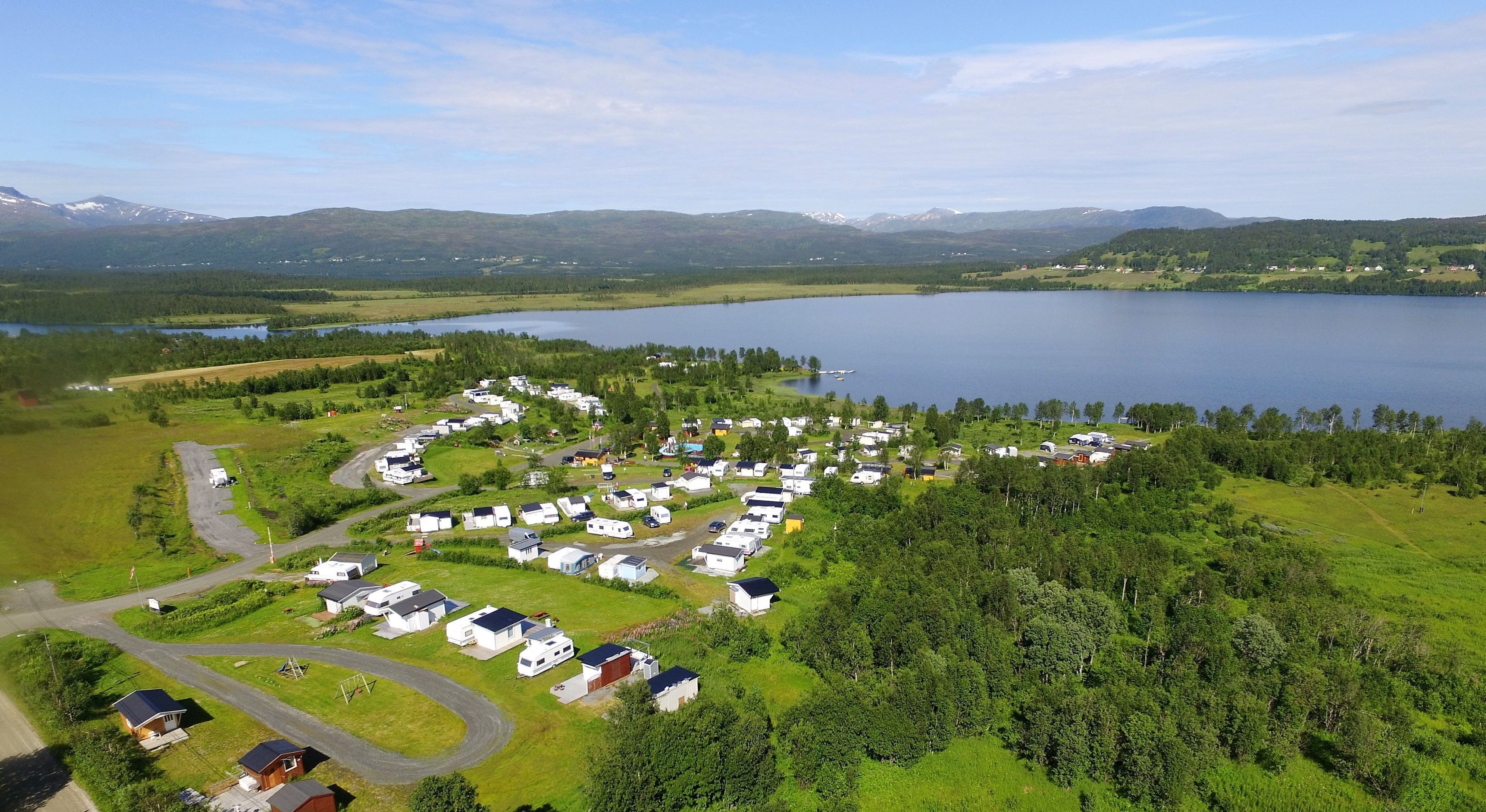 bird's eye view of the campsite