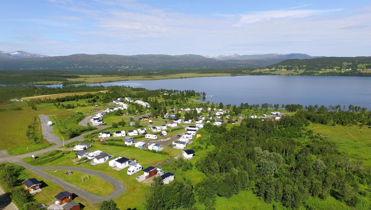 bird's eye view of the campsite