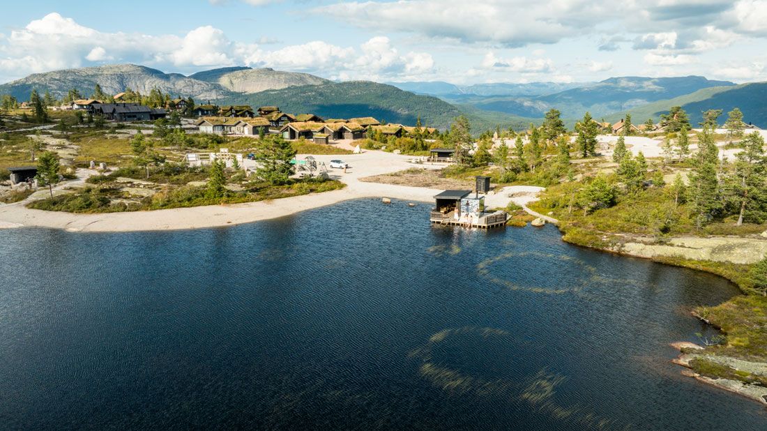 Panorama badstu på Vrådal Panorama skisenter