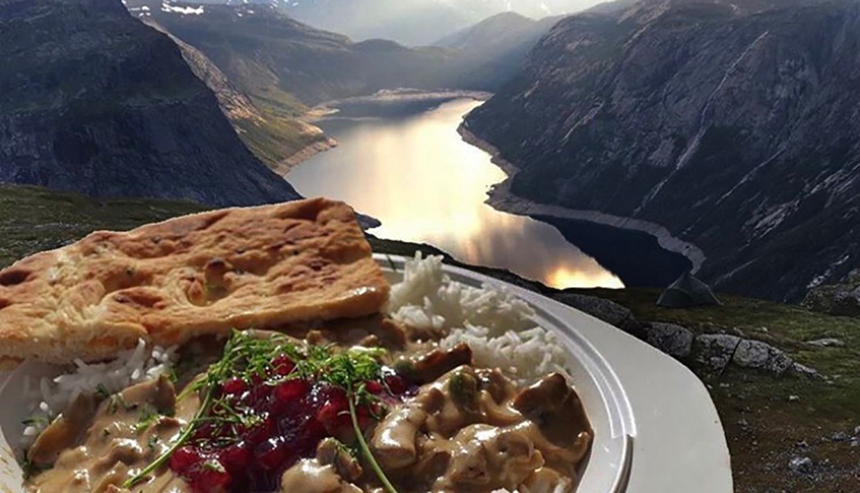 Warme Mahlzeit bei der Trolltunga