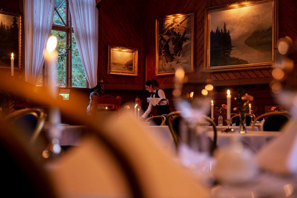 at the restaurant at Dalen Hotel