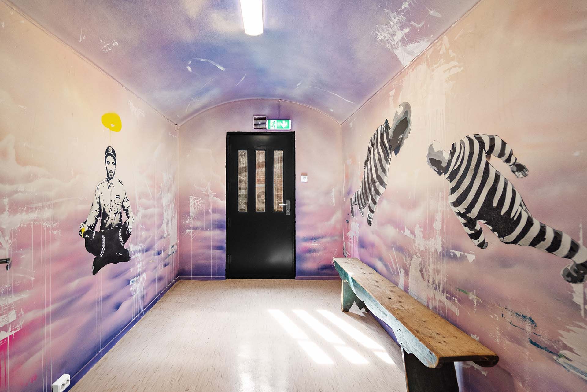 streetart i Arendal gamle fengsel