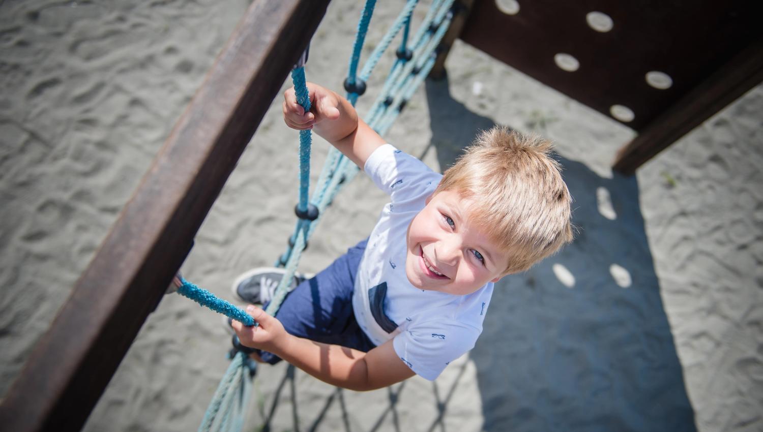 Climbing net in Mageli Camping