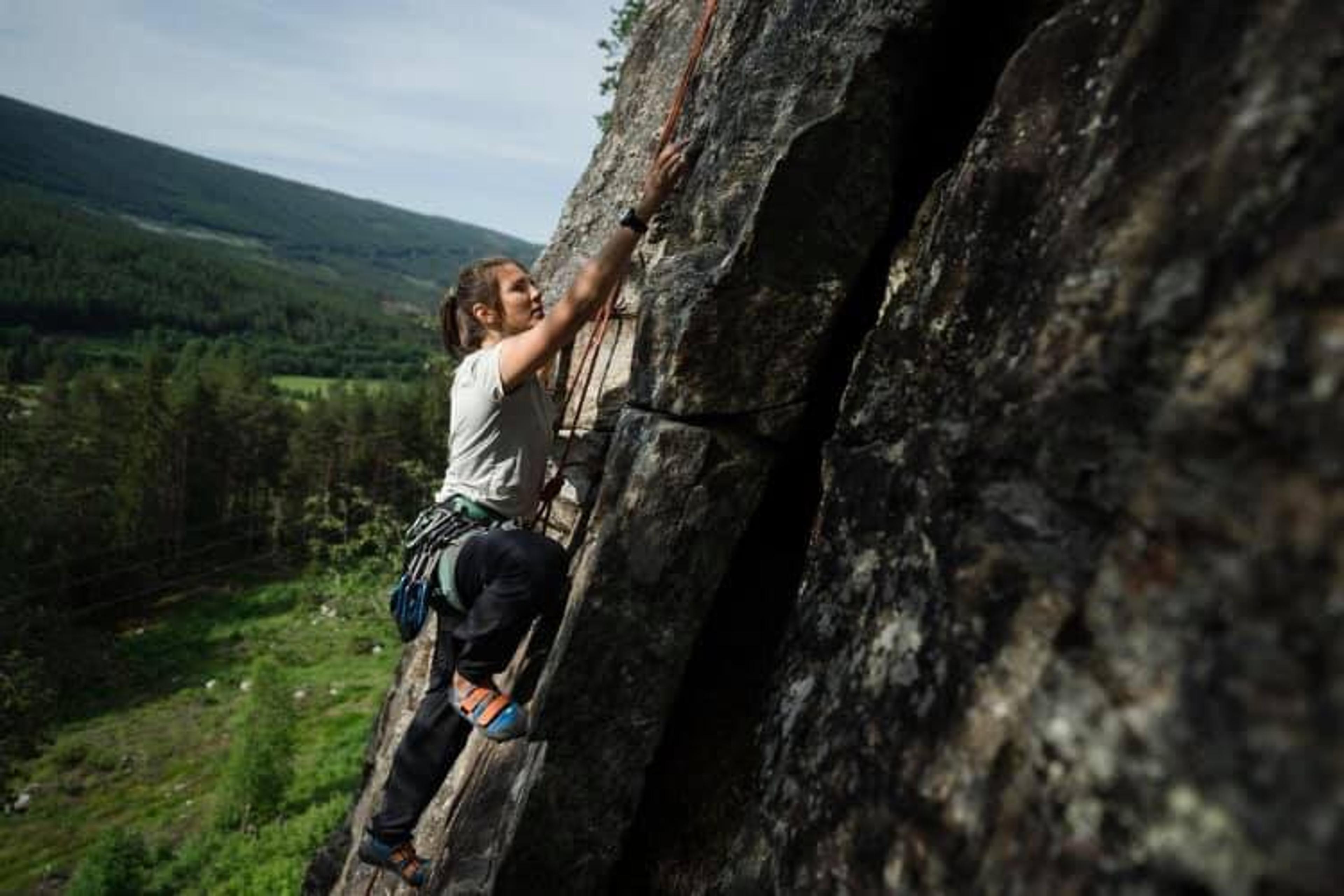 Climbing in Ål in Hallingdal