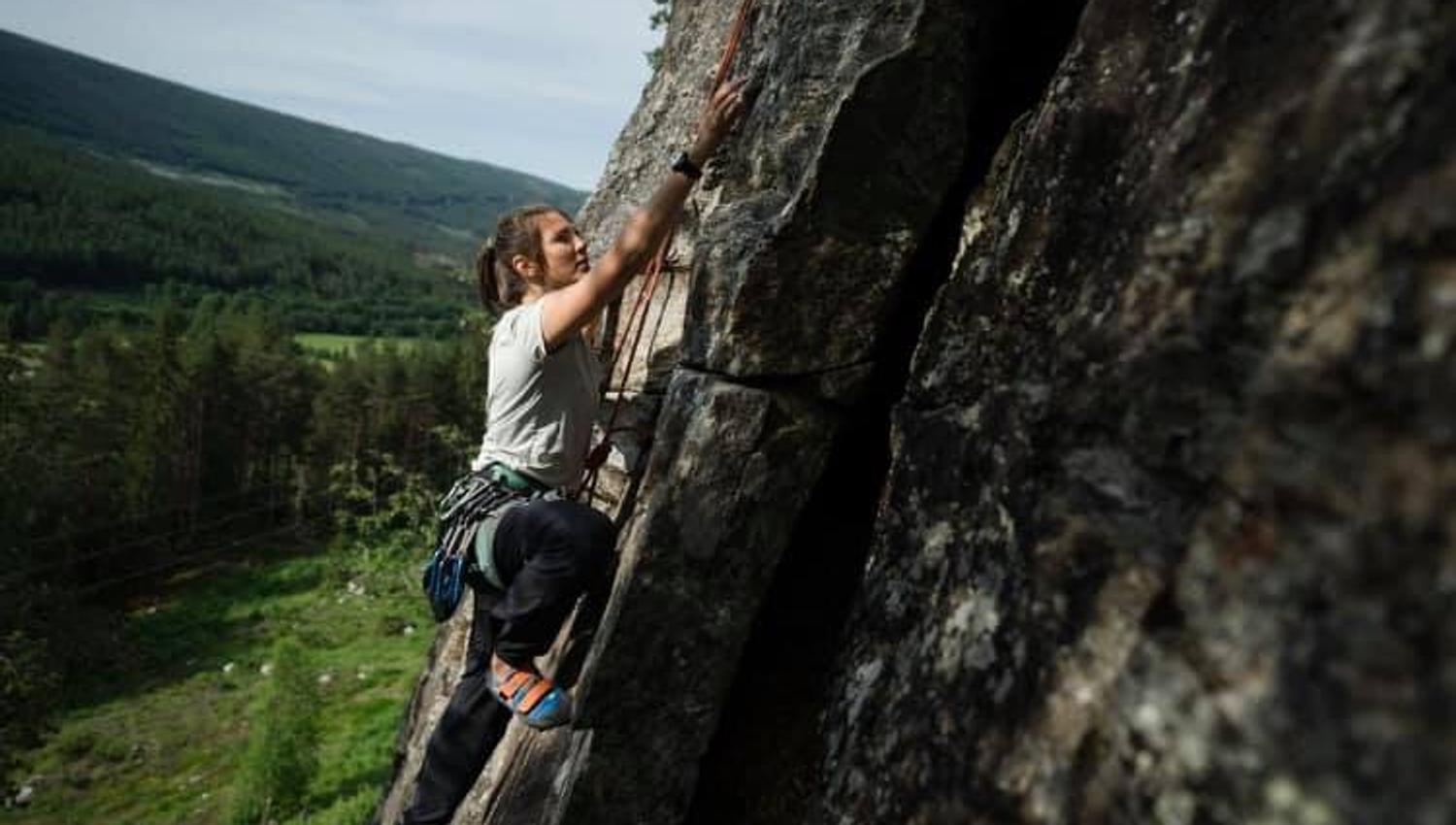 Climbing in Ål in Hallingdal