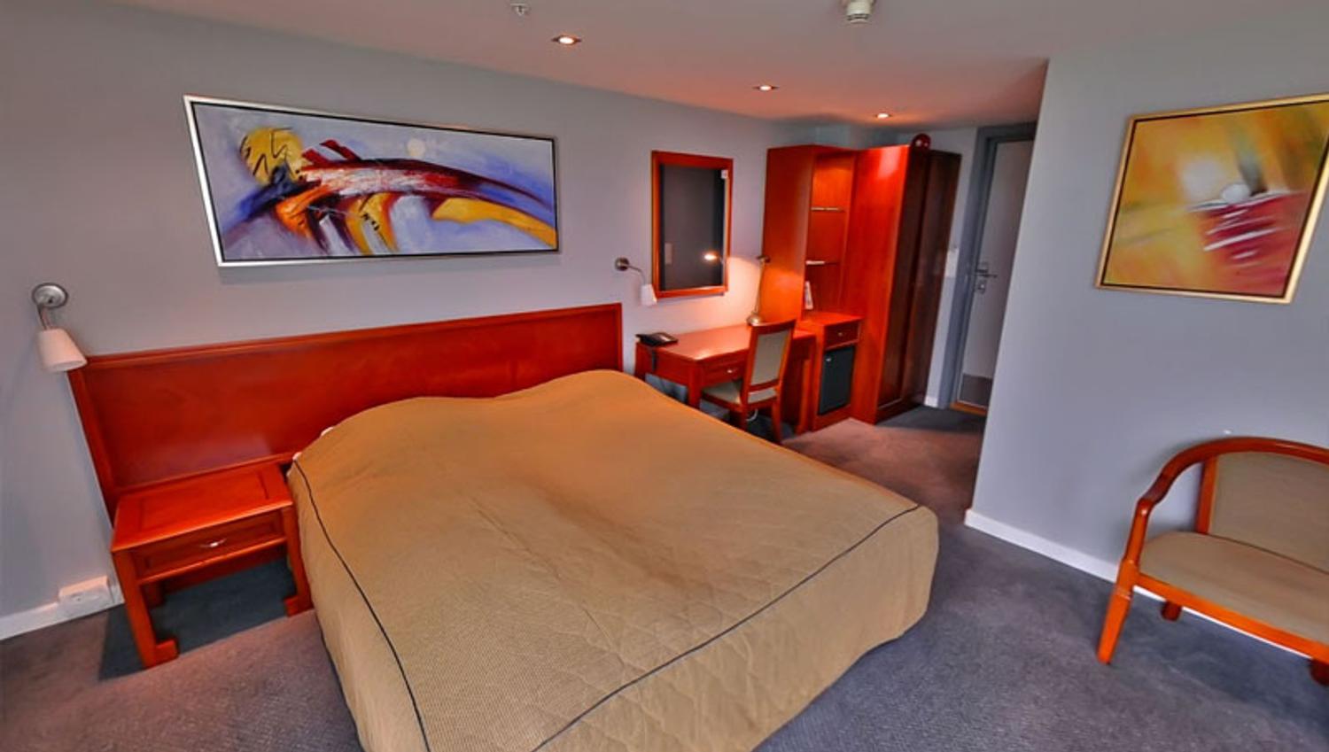 En av mange flotte hotellrom i Ventilene Viste Strandhotell
