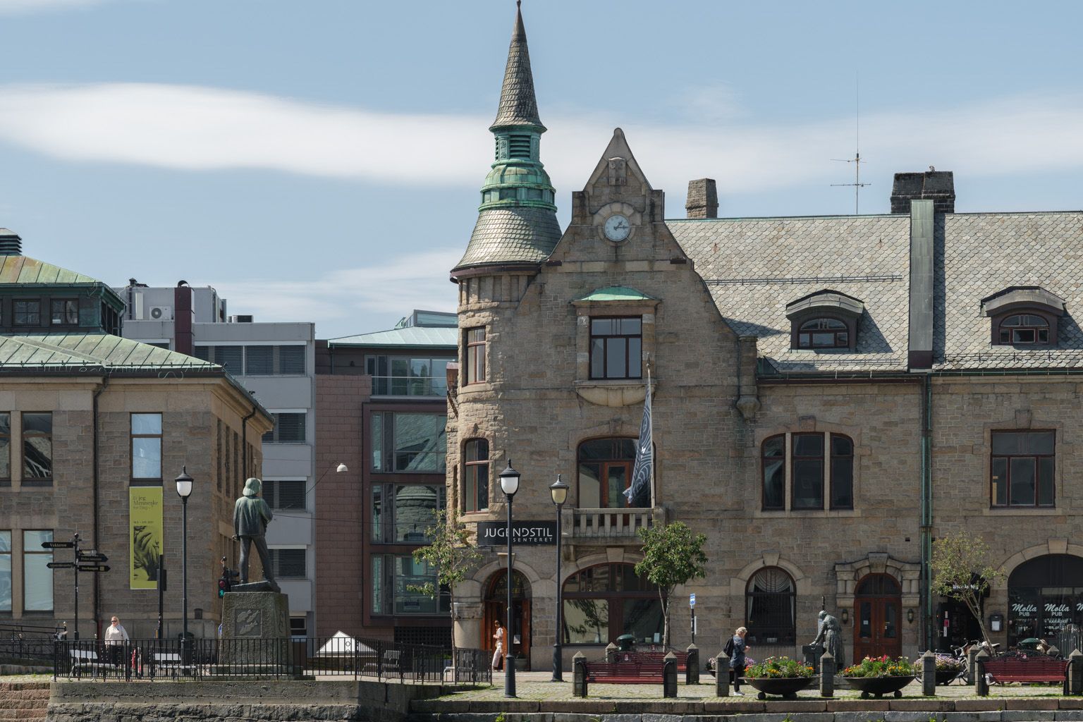 Jugendstilsenteret og KUBE sett fra Brosundet